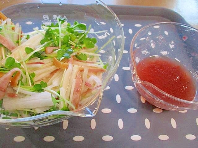 長いもと野菜の梅ドレッシング