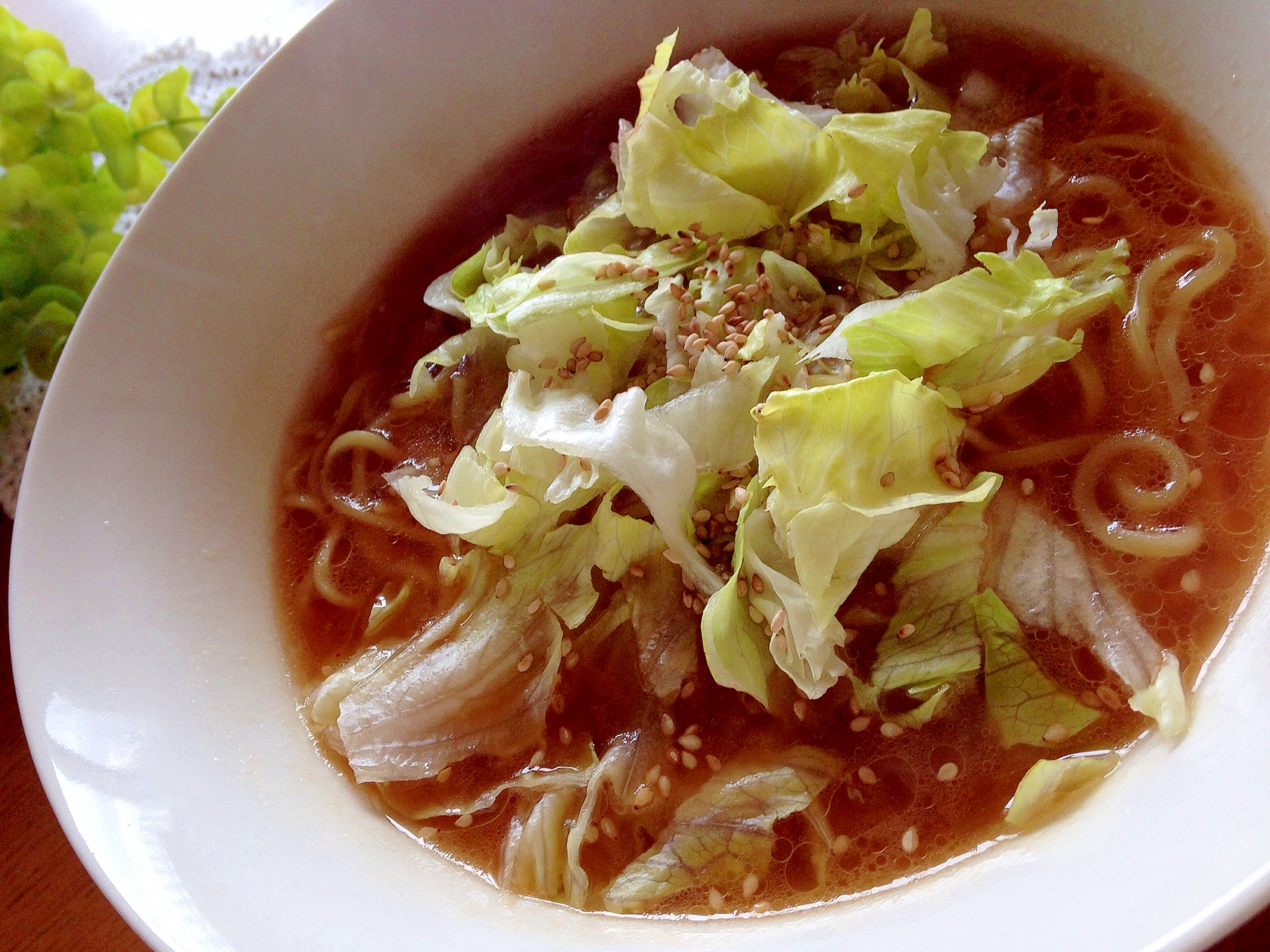 レタス味噌ラーメン