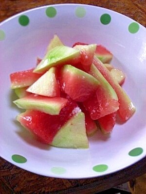 スイカとネギのうどん レシピ・作り方 by yukkiy8 - 楽天レシピ