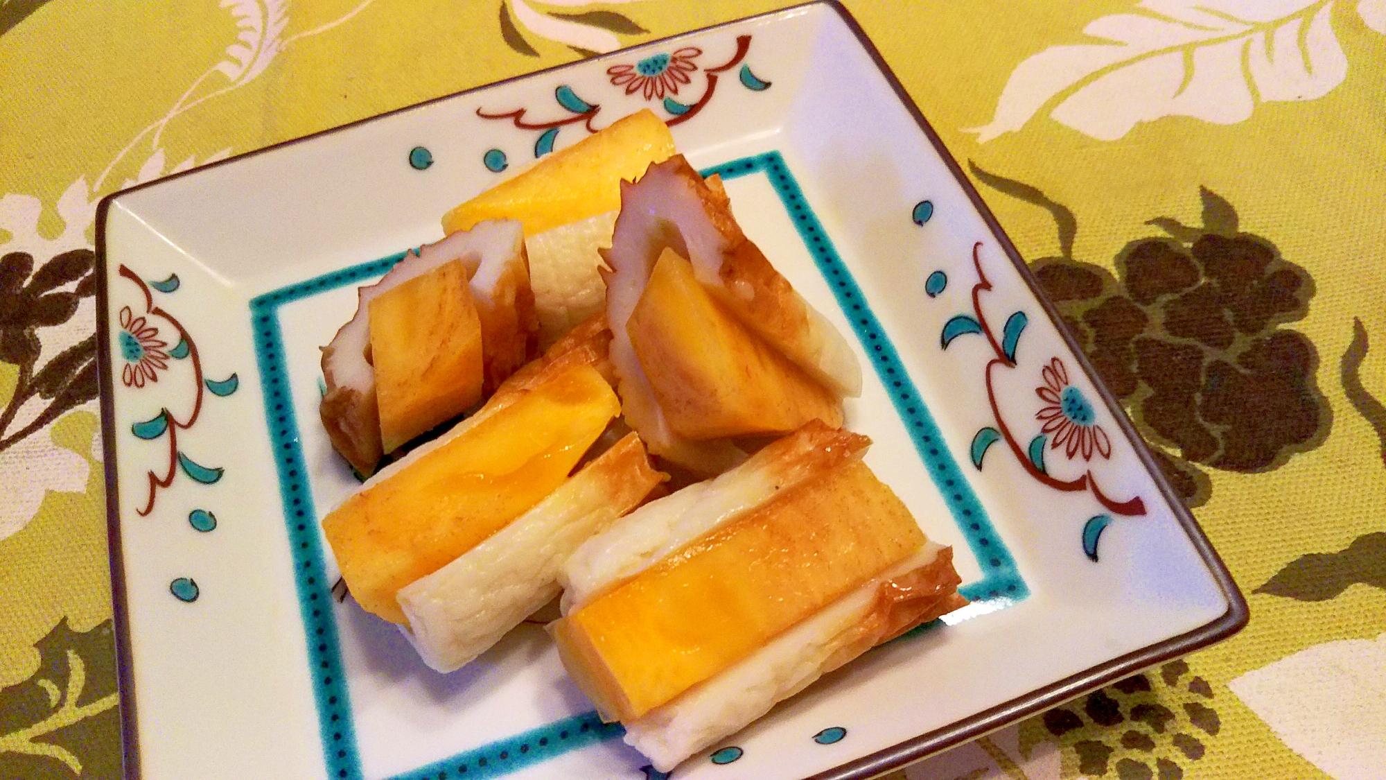 竹輪の柿挟み、柚子胡椒風味