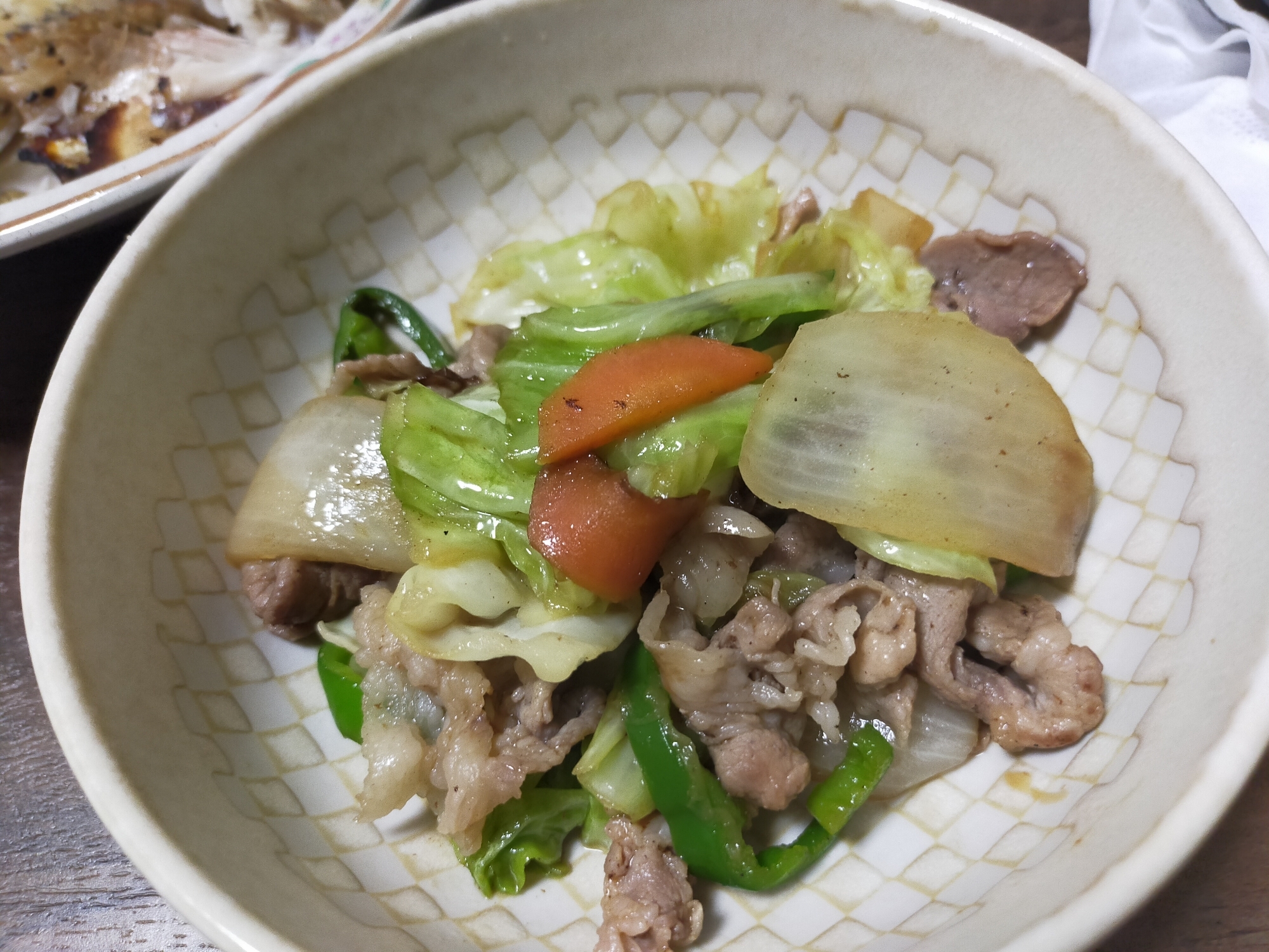 野菜炒め　八宝菜味