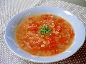レンズ豆と押麦の食べるスープ