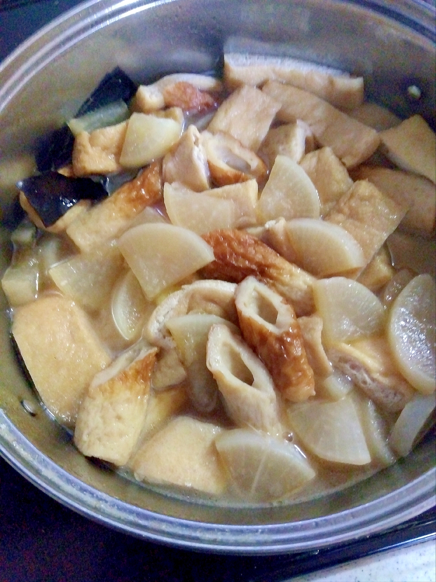 プレおでん♪大根と揚げちくわ煮