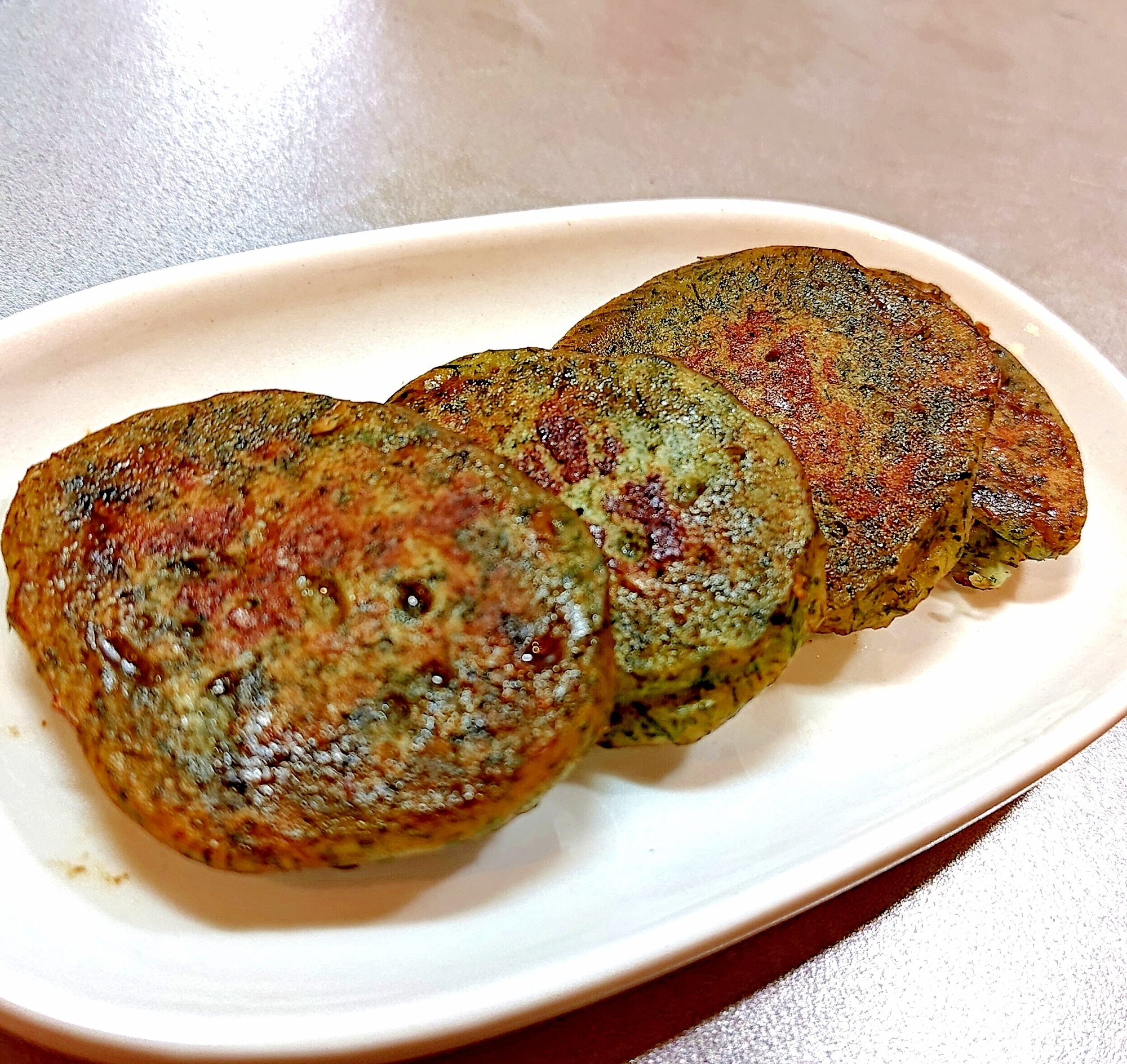 フライパンでカリとろ豆腐餅(磯部餅)◆ヘルシー