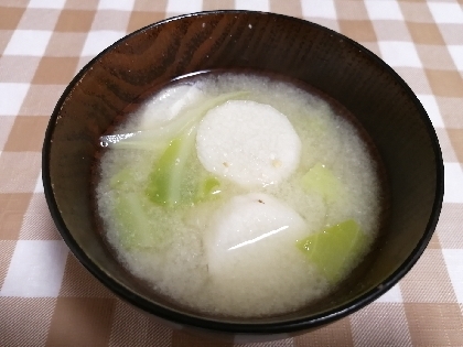 体にやさしい！長芋とキャベツのとろーり味噌汁