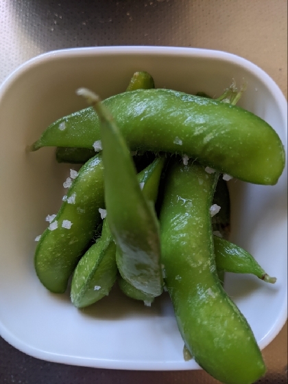丹波篠山黒枝豆の塩茹♪
