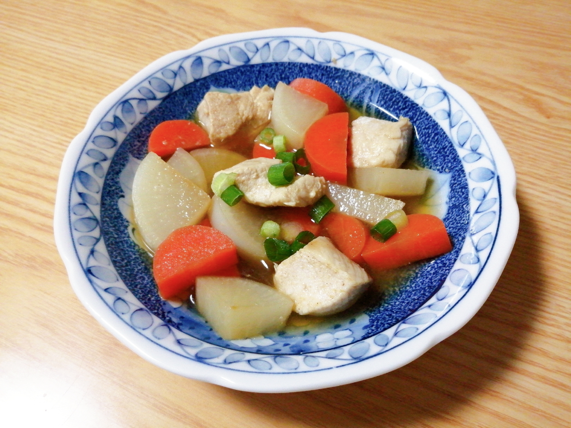 鶏むね肉と大根と人参の煮物