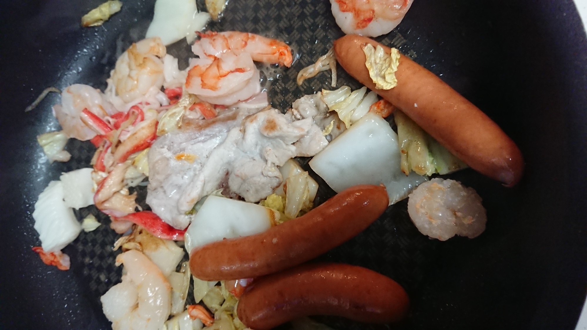 白菜と海鮮焼き