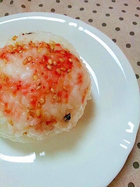 ✿明太子ふりかけと海苔とゴマのおにぎり❤