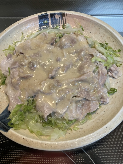 豚キャベツの味噌だれレンチン蒸し