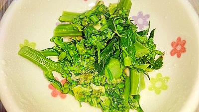 大根の花のめんつゆおひたし