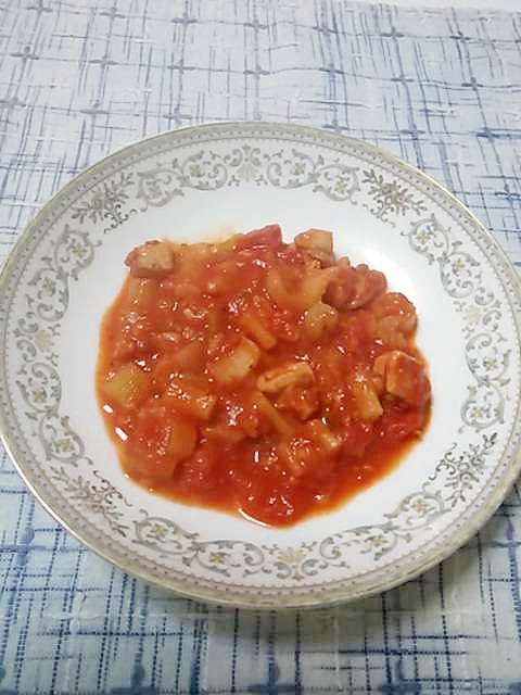 ☆チキンセロリのトマト煮☆