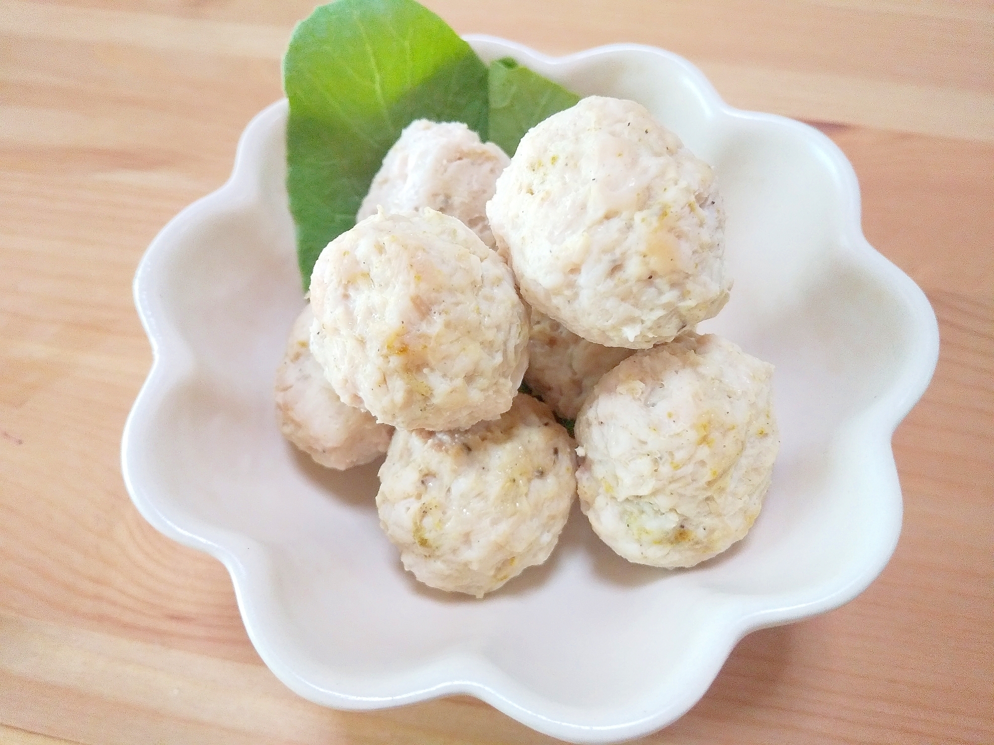 蒸して作る！カレー風味のチキンボール