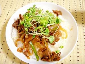 牛カルビ丼 レシピ 作り方 By るーふぁ1314 楽天レシピ