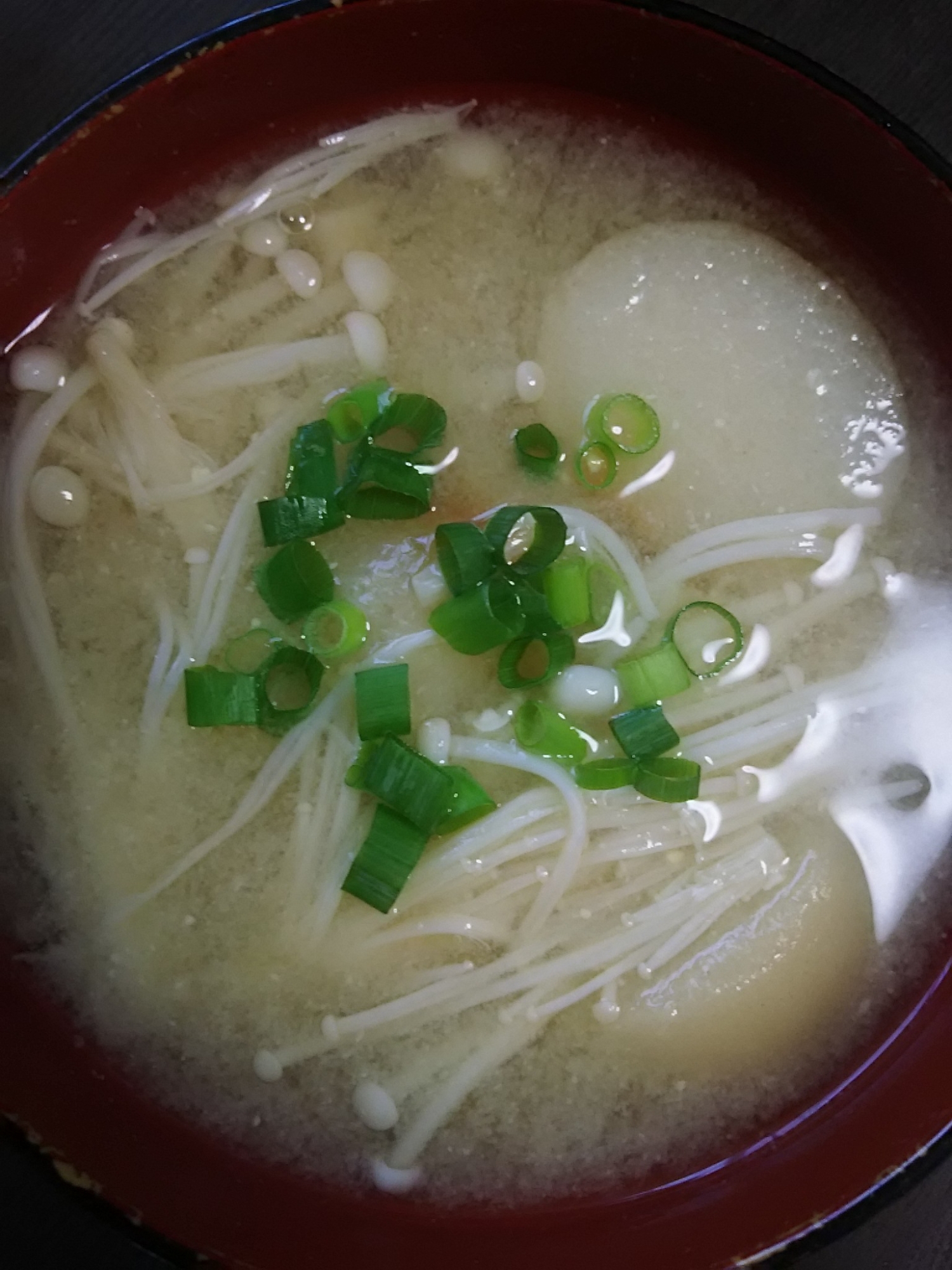 えのきとお麩のお味噌汁(^^)