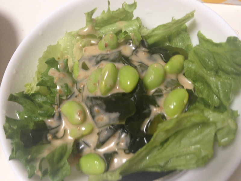 枝豆とわかめのサラダ