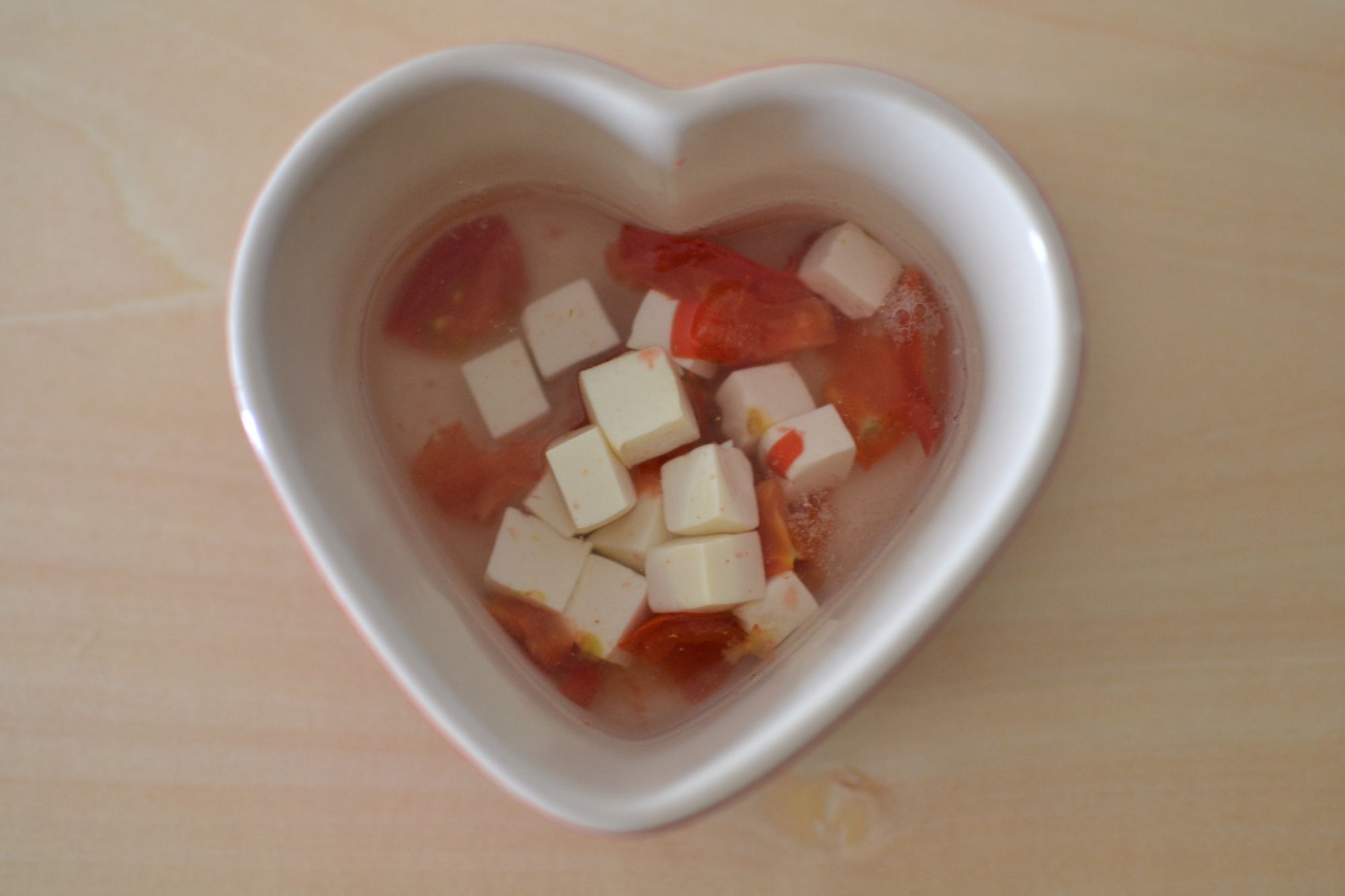 ＊離乳食後期＊豆腐とトマトのスープ