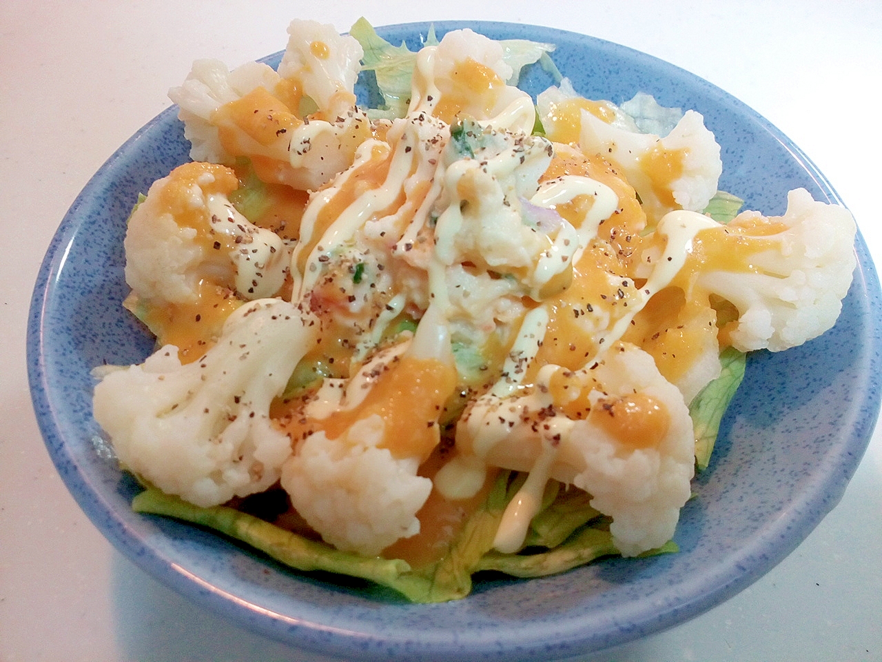レタスとポテトサラダとカリフラワーのにんじんサラダ レシピ 作り方 By ぷ みぃまま 楽天レシピ レタスとポテトサラダとカリフラワーのにんじんサラダ レシピ 作り方 By ぷ みぃまま 楽天レシピ