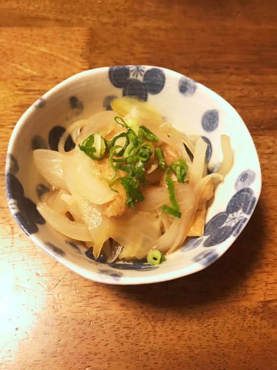 時短！玉ねぎと油揚げのポン酢煮