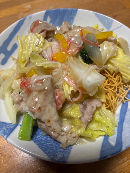 野菜たっぷり☆2人前の皿うどんで3人分♪
