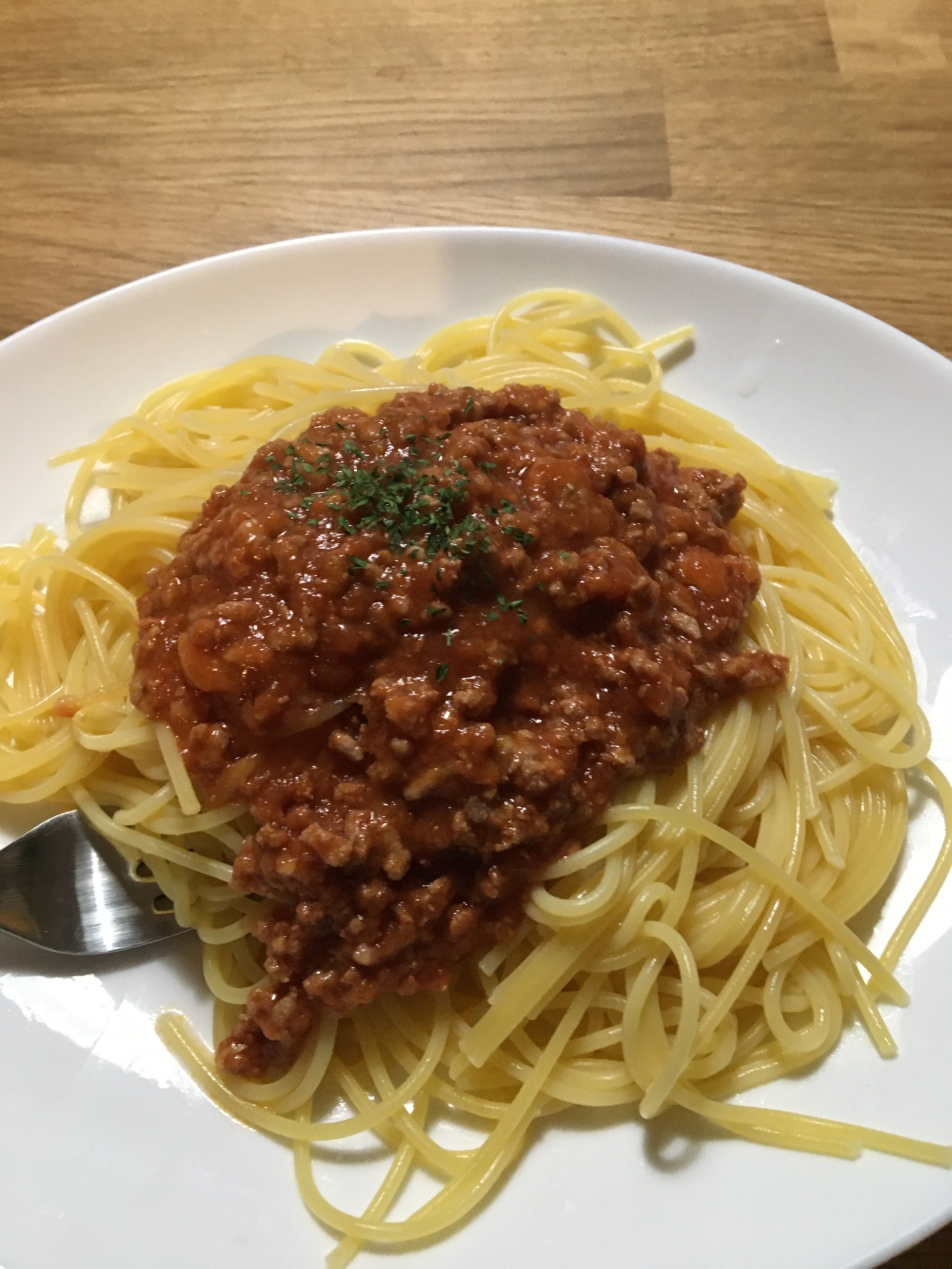 簡単お手軽、ミートソースパスタ