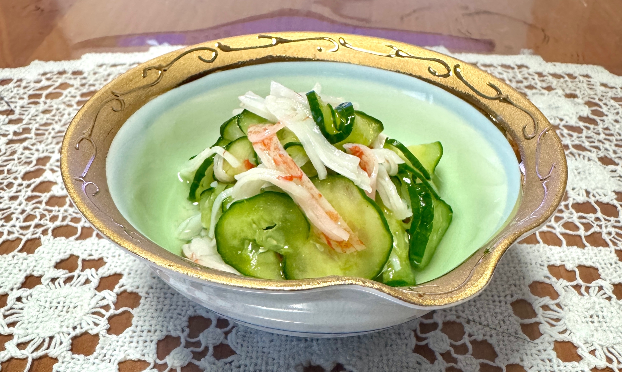 おいしい箸休めꈍ◡ꈍカニカマときゅうりの☆甘酢漬け