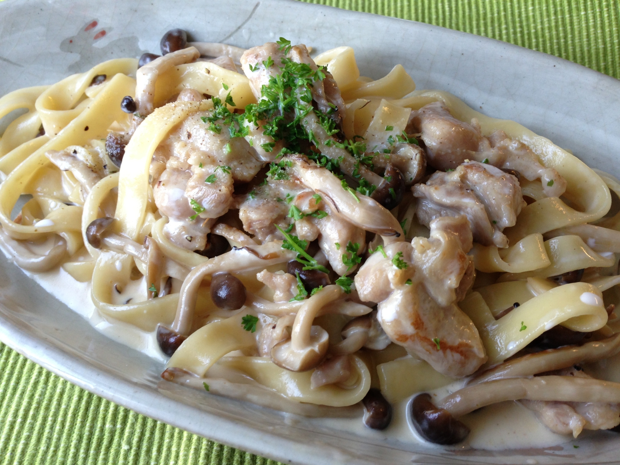 鶏としめじの贅沢パスタ クリーム味 レシピ 作り方 By ネコびより 楽天レシピ 鶏としめじの贅沢パスタ クリーム味 レシピ 作り方 By ネコびより 楽天レシピ
