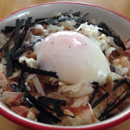 簡単、美味しい★豆腐納豆丼