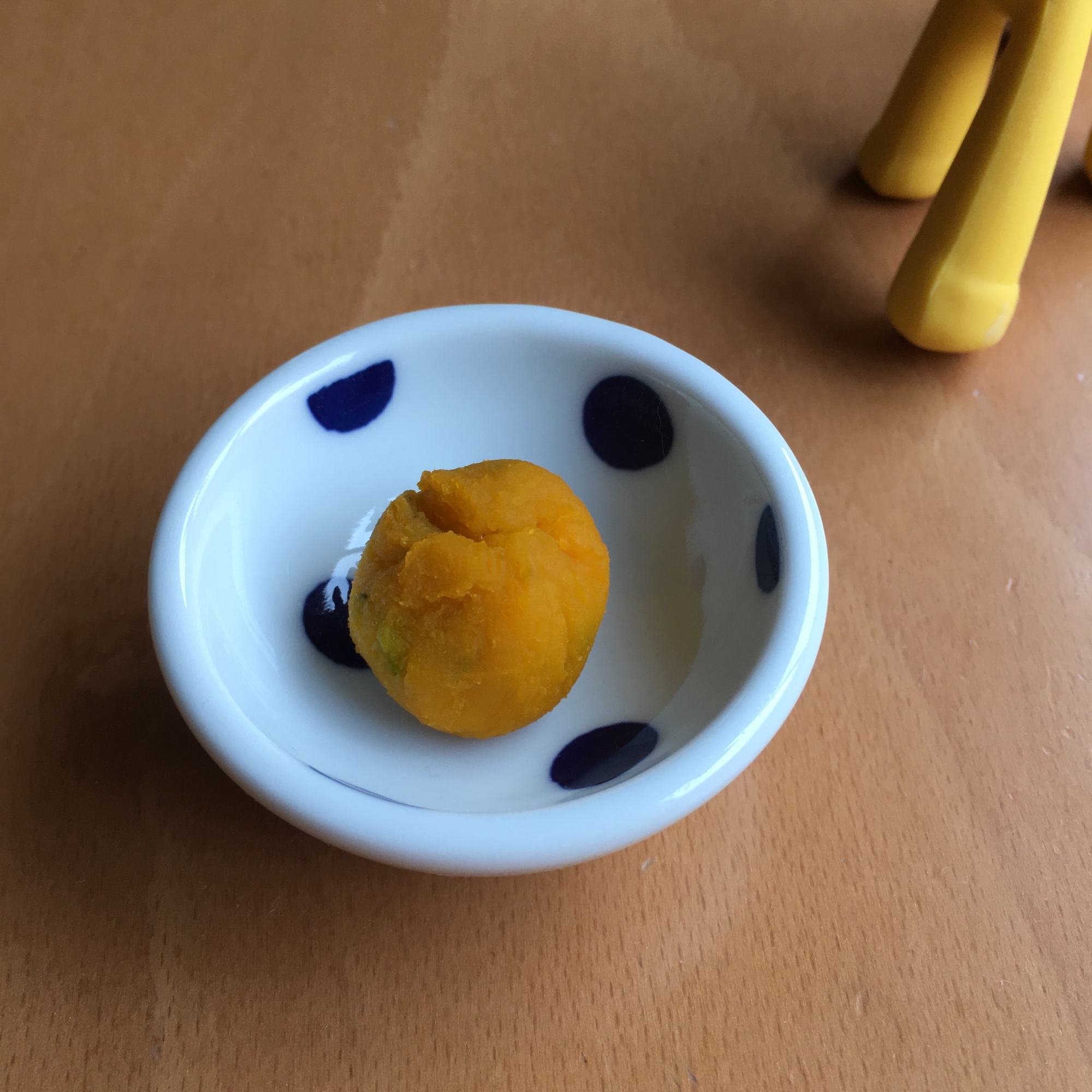 離乳食中期 かぼちゃきなこだんご レシピ 作り方 By ちーたまちー 楽天レシピ