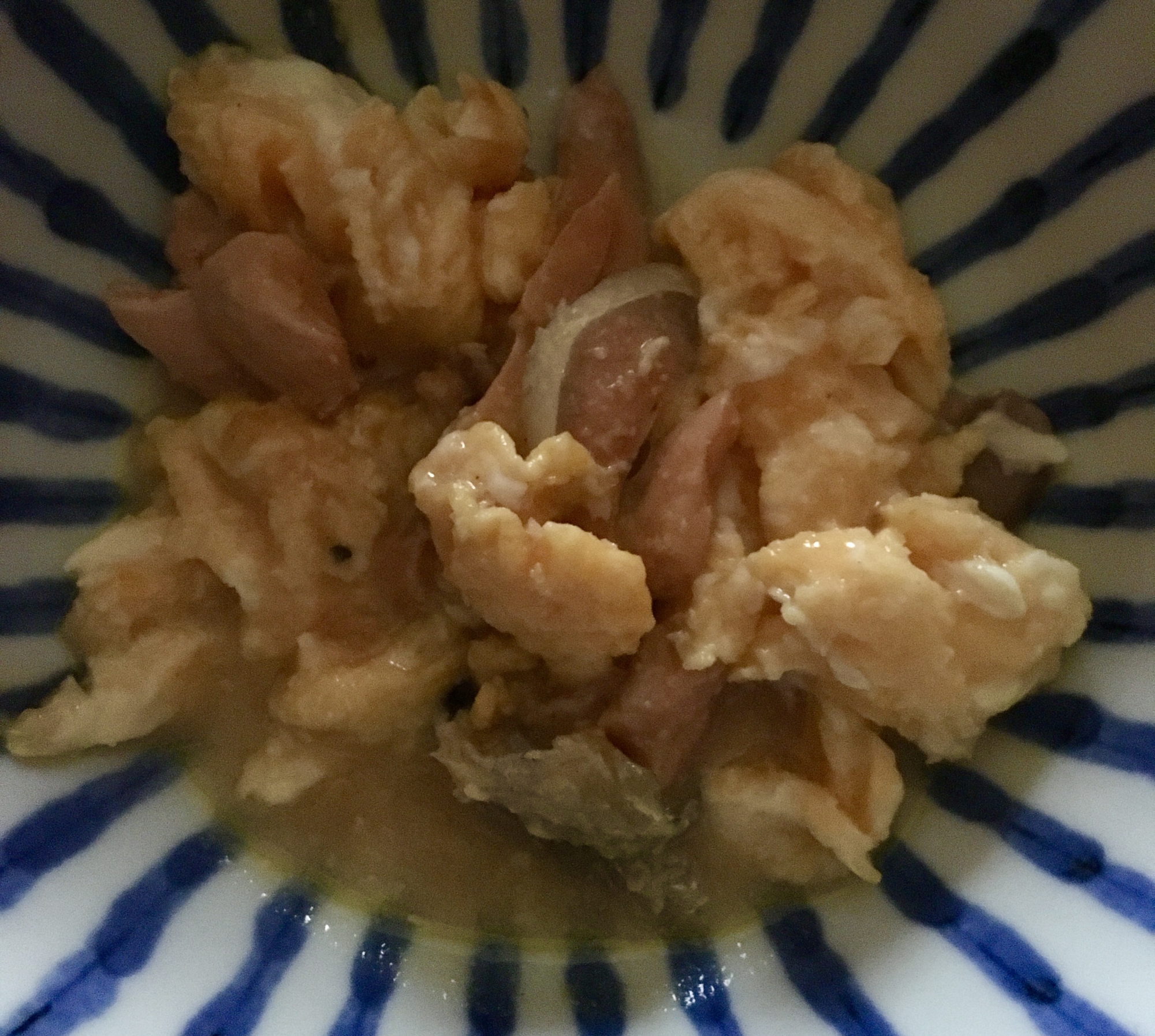 鮭と卵の味噌炒め煮