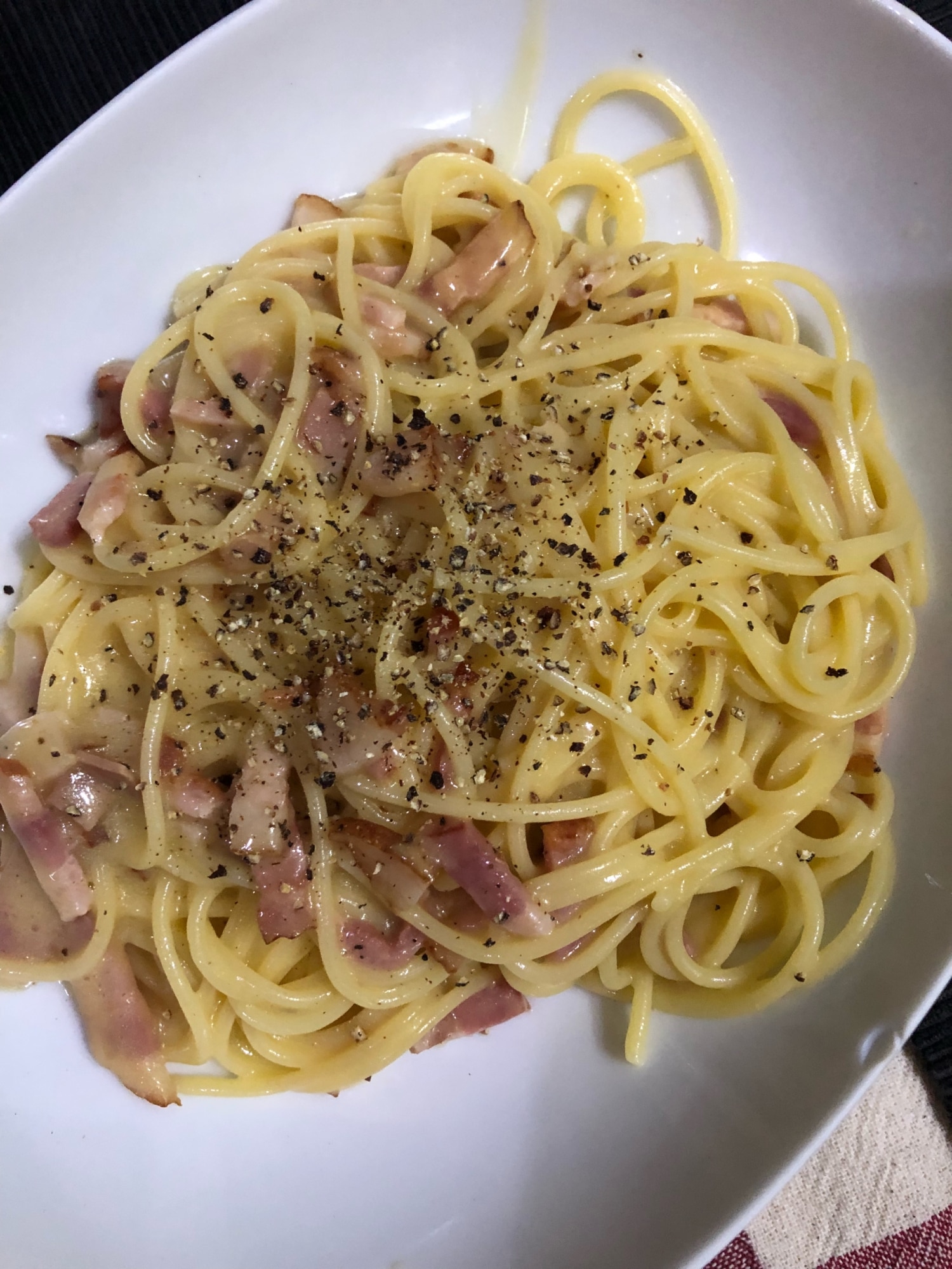 燻製ベーコンのカルボナーラ^ - ^ レシピ・作り方 by うーたま - 楽天