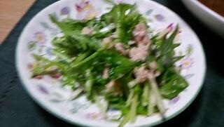 水菜ともやしのしょうゆ麹炒め