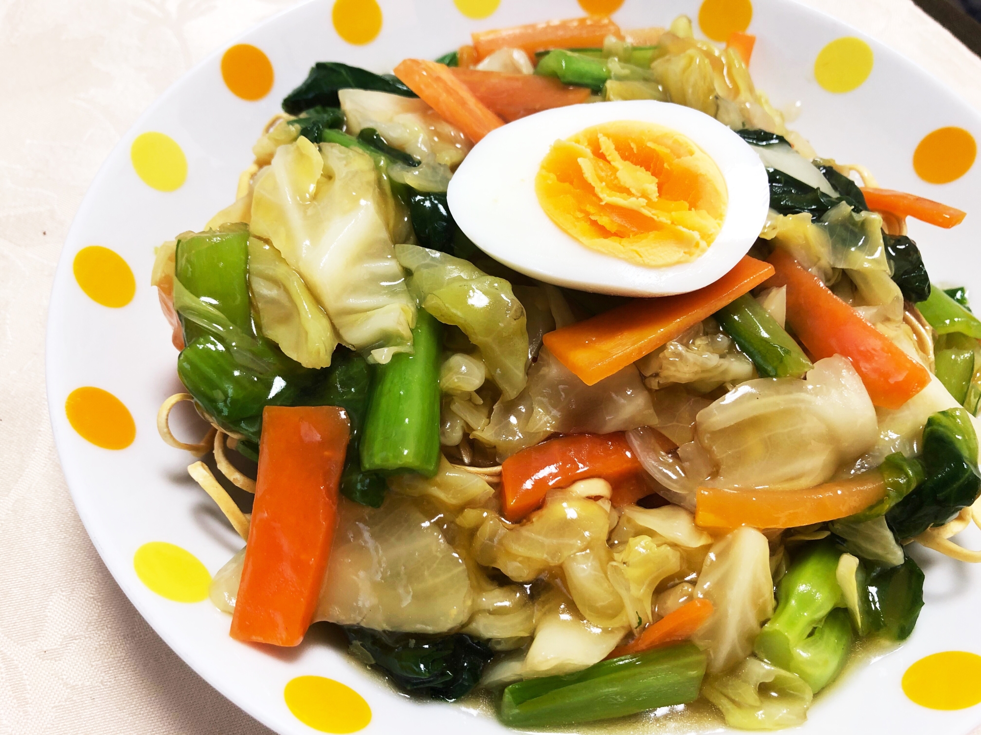 肉なしでも満腹！あんかけ焼きそば