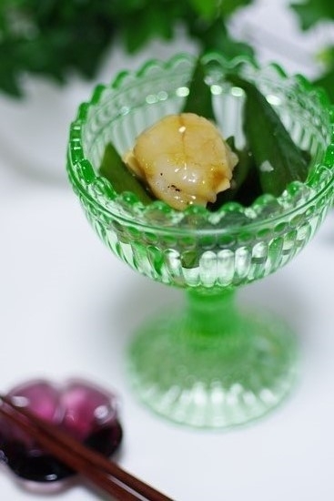 オクラとホタテのジュレサラダ