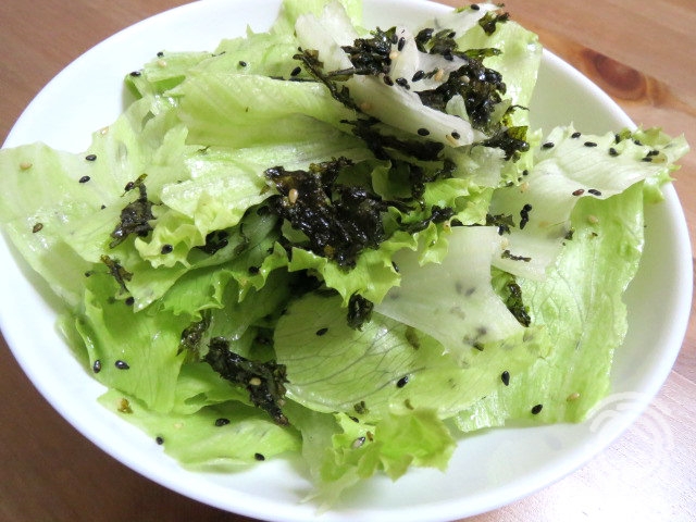レタスと韓国海苔で 簡単サラダ レシピ 作り方 By Viw 楽天レシピ