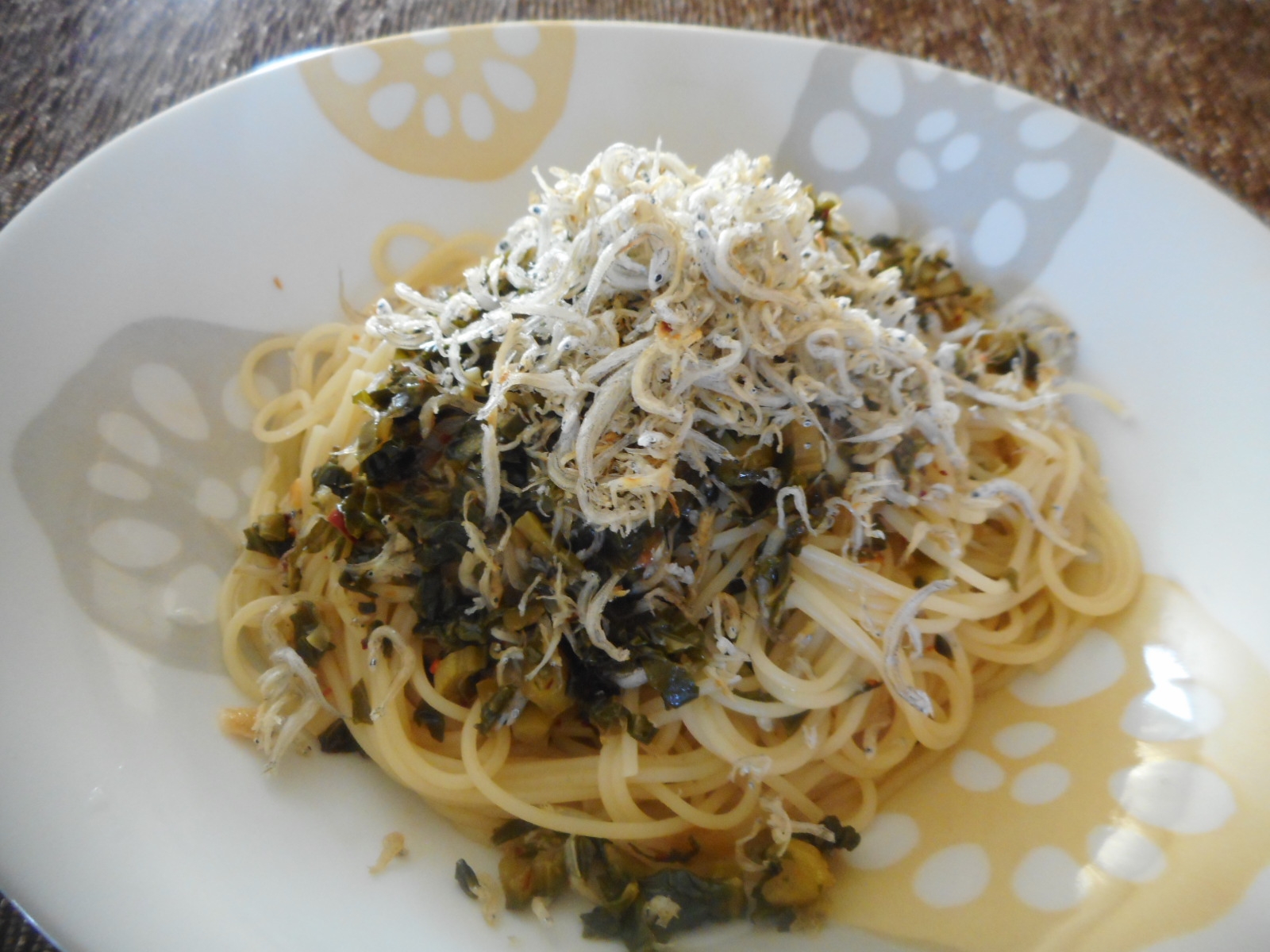 高菜としらすのパスタ レシピ 作り方 By Mococo05 楽天レシピ