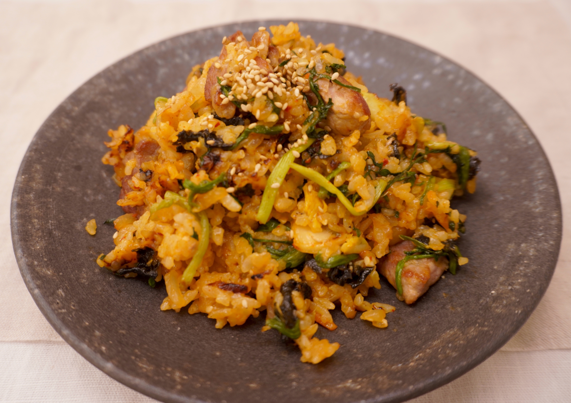 韓国風セリのチャーハン