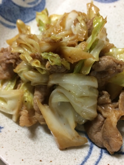 キャベツと豚肉の甜麺醤炒め