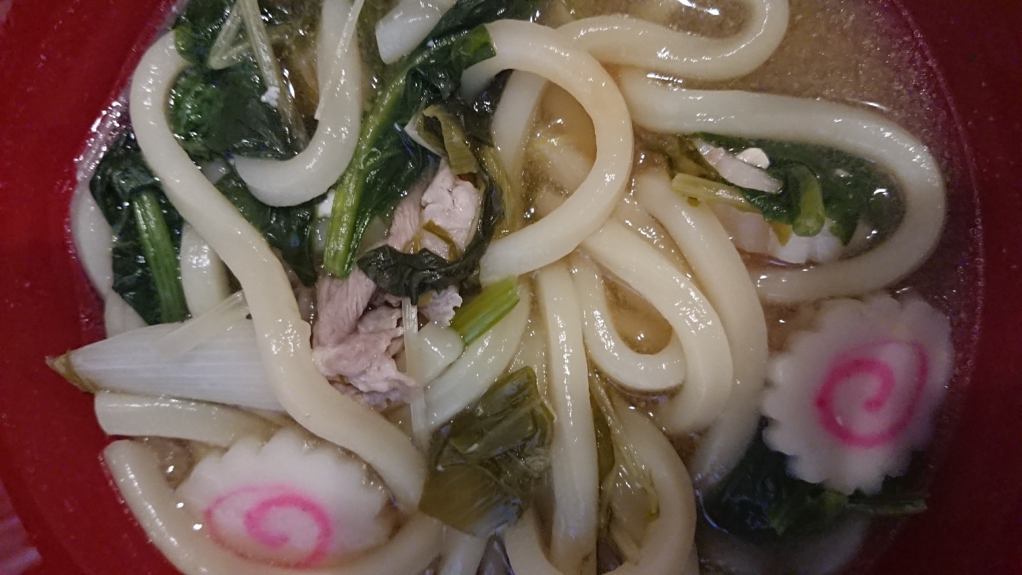 ほうれん草肉うどん