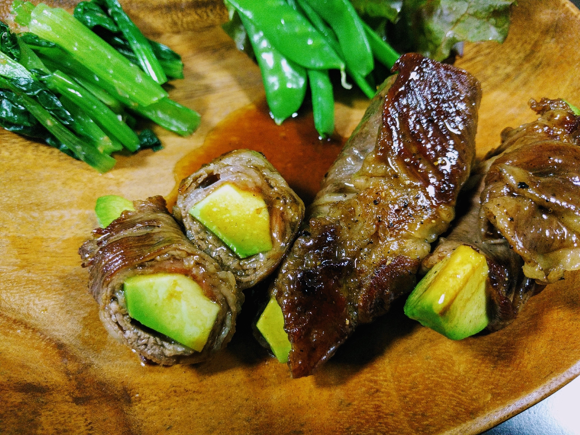 ボリュームアップ!アボカドの牛肉巻き・甘辛タレ☆