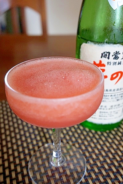 おうちbar,しゅわっとスイカ日本酒むーじー