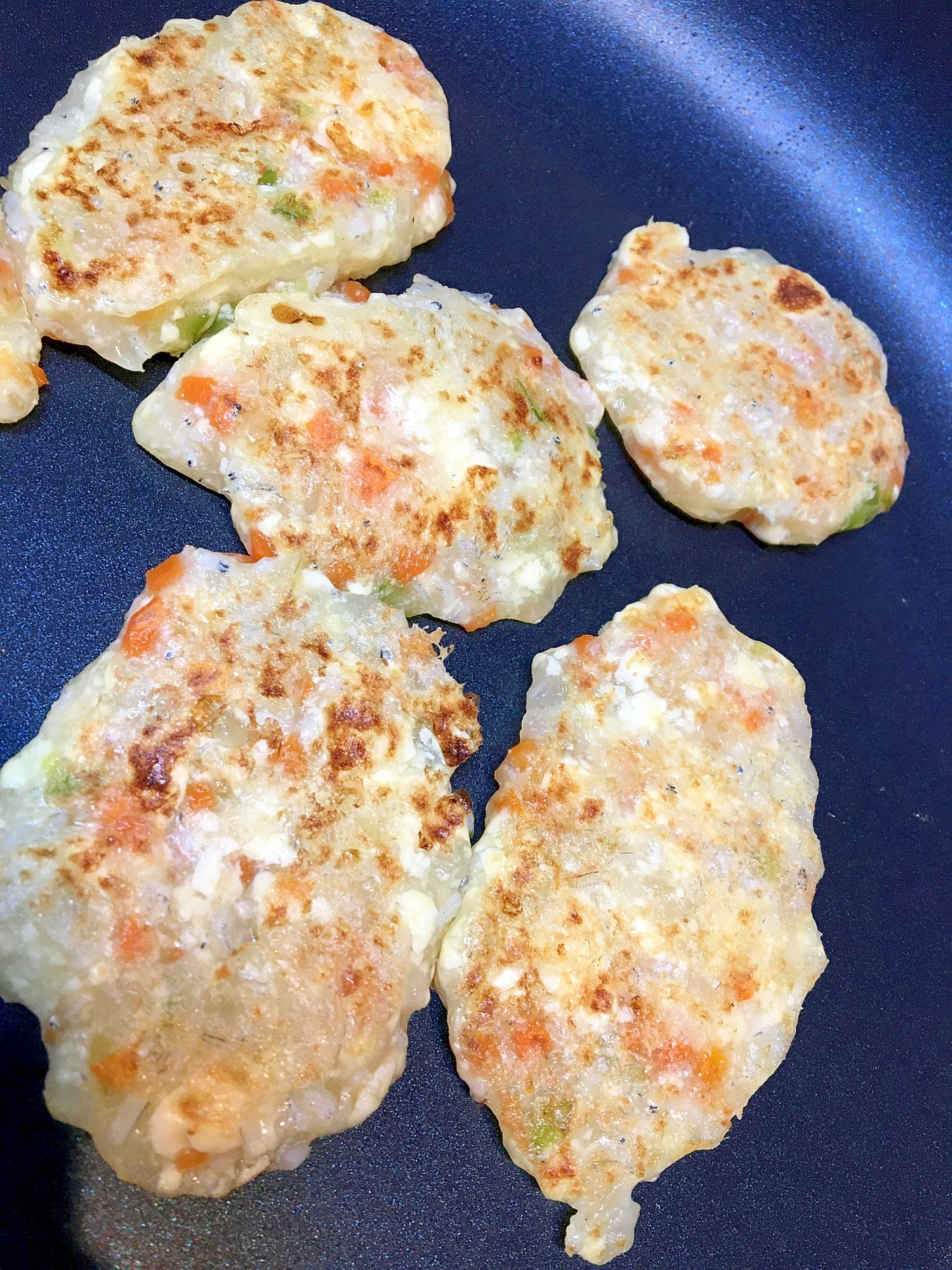 離乳食！豆腐とじゃこのおやき