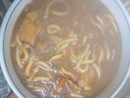 余ったカレーでカレーうどん♪