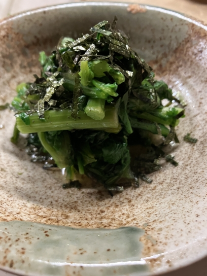 居酒屋メニュー！焼き海苔で簡単春菊の磯部和え