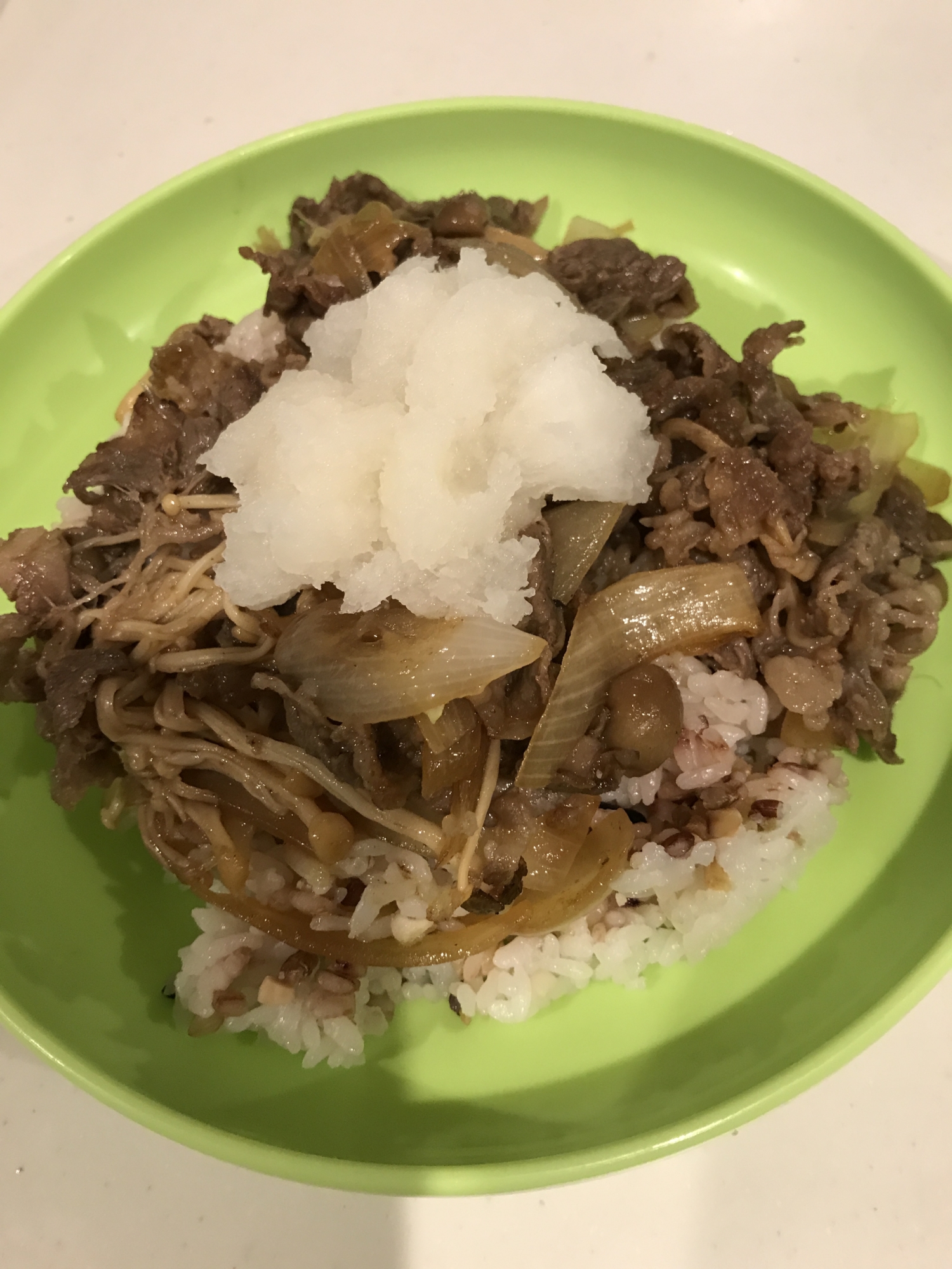 簡単バターポン酢で牛丼