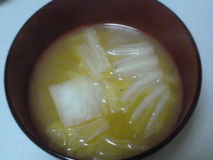 白菜と生姜の味噌汁