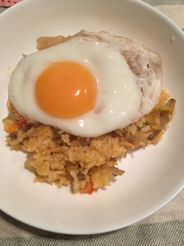 ゴボウ入りキムチ炒飯