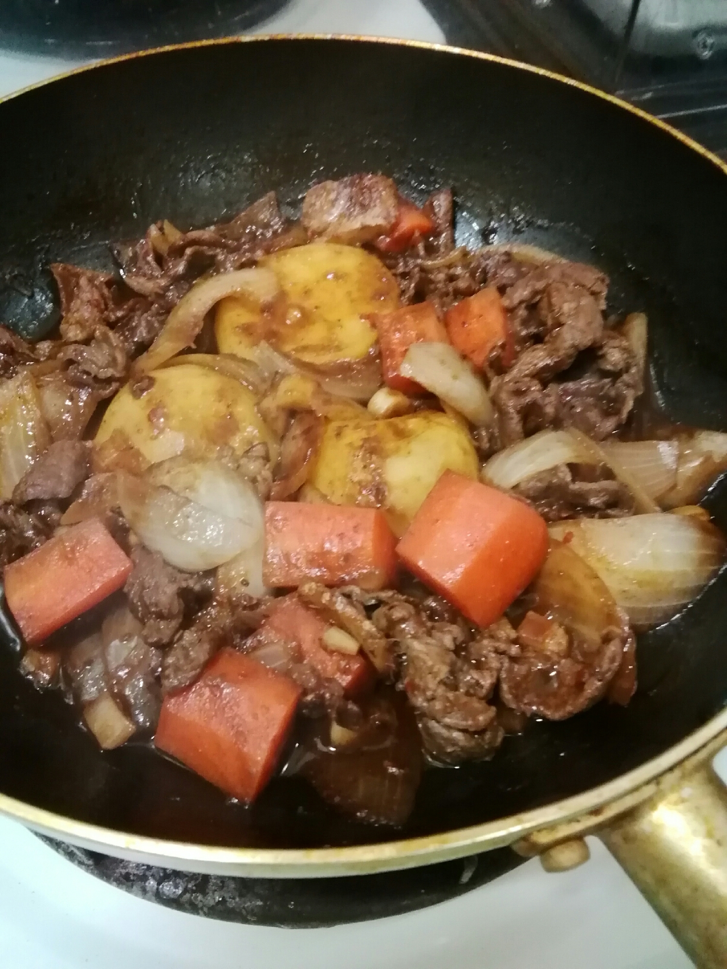 牛肉とある野菜で甜麺醤煮