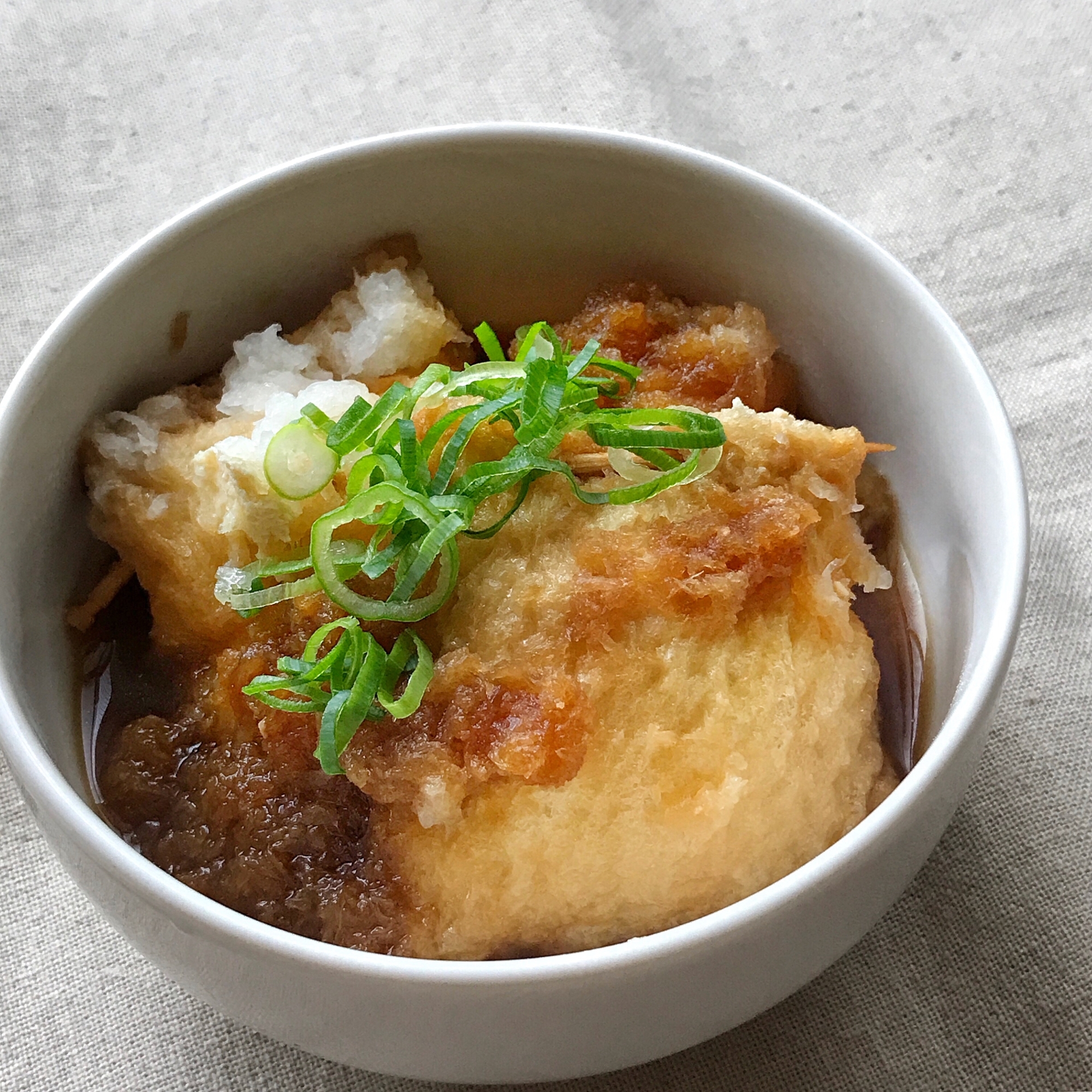 鶏肉と豆腐のきんちゃくみぞれ煮