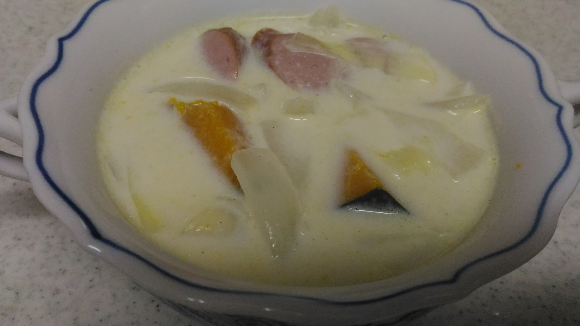 南瓜のミルク味噌スープ
